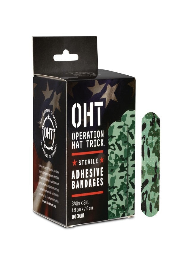 Dukal 1087755-BX Operation Hat Trick Adhesive Bandage, 3/4"x3", Pack of 100 - Image 1